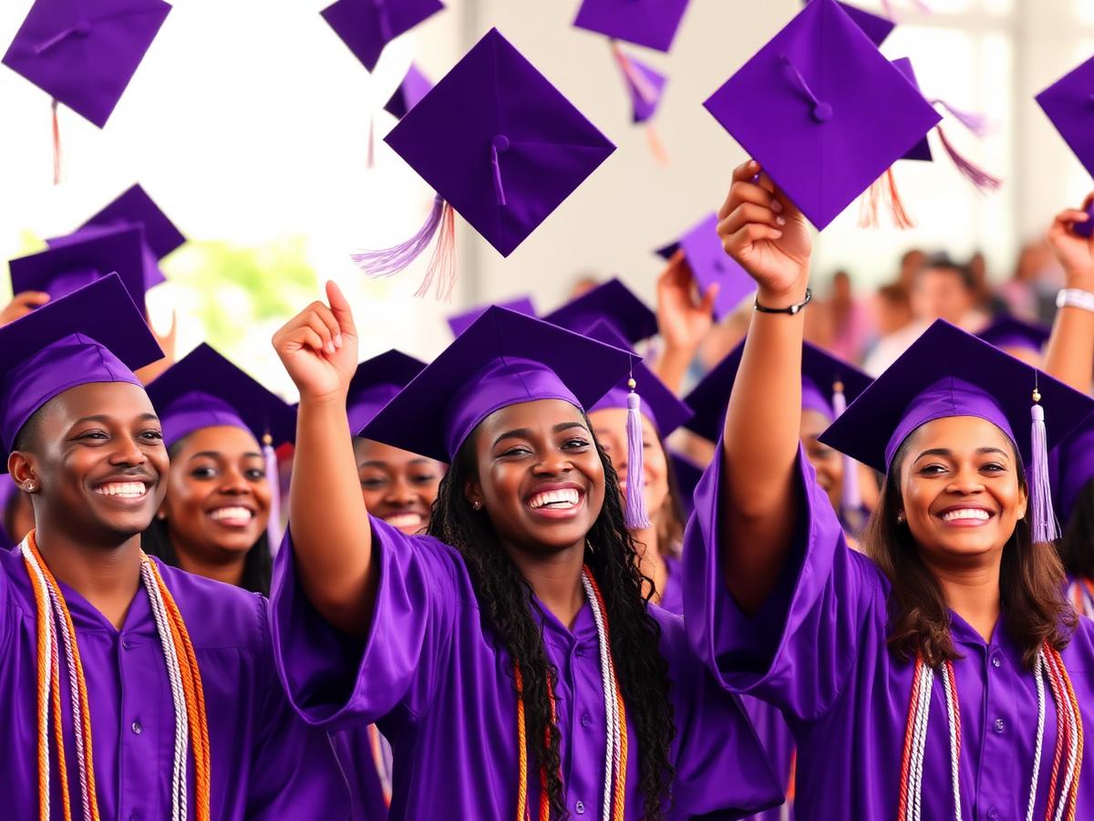 Graduation ceremony celebration